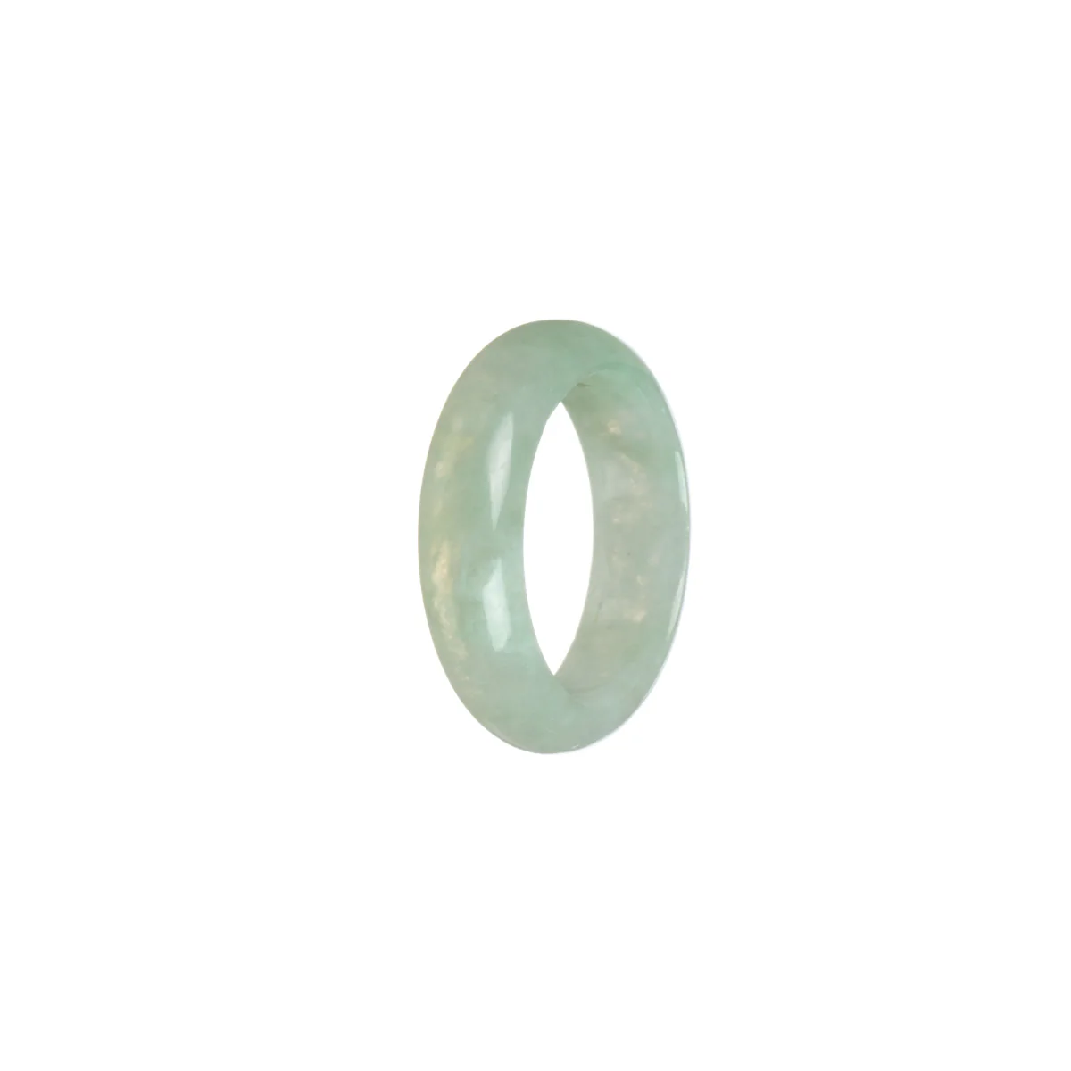 Authentic Icy Pale Green Jadeite Jade Ring - Size S - Image 2
