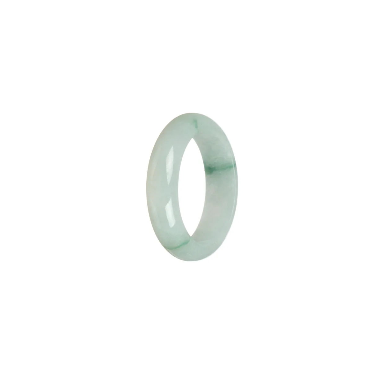 Authentic Green Hua Pattern Jadeite Jade Ring  - Size T - Image 2