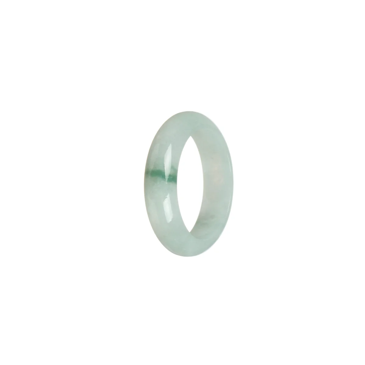 Authentic Green Hua Pattern Jadeite Jade Ring  - Size T - Image 3