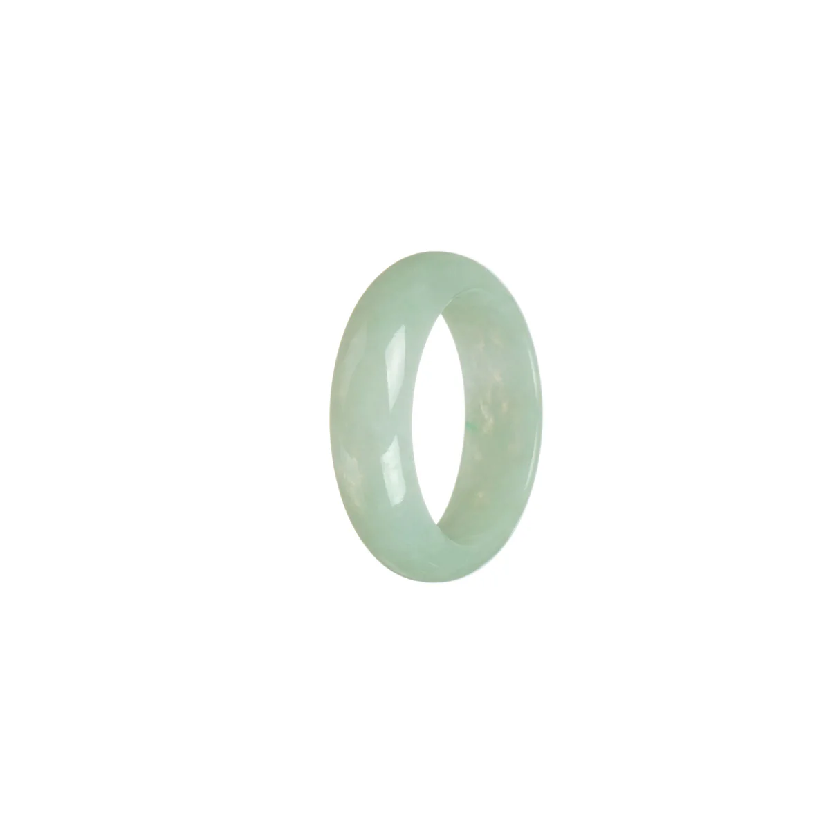 Certified Light Green Jadeite Jade Ring - Size T - Image 2