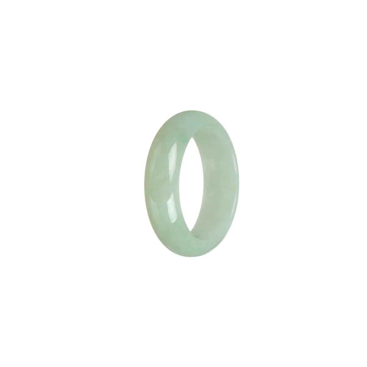 Certified Light Green Jadeite Jade Ring - Size T - Image 3