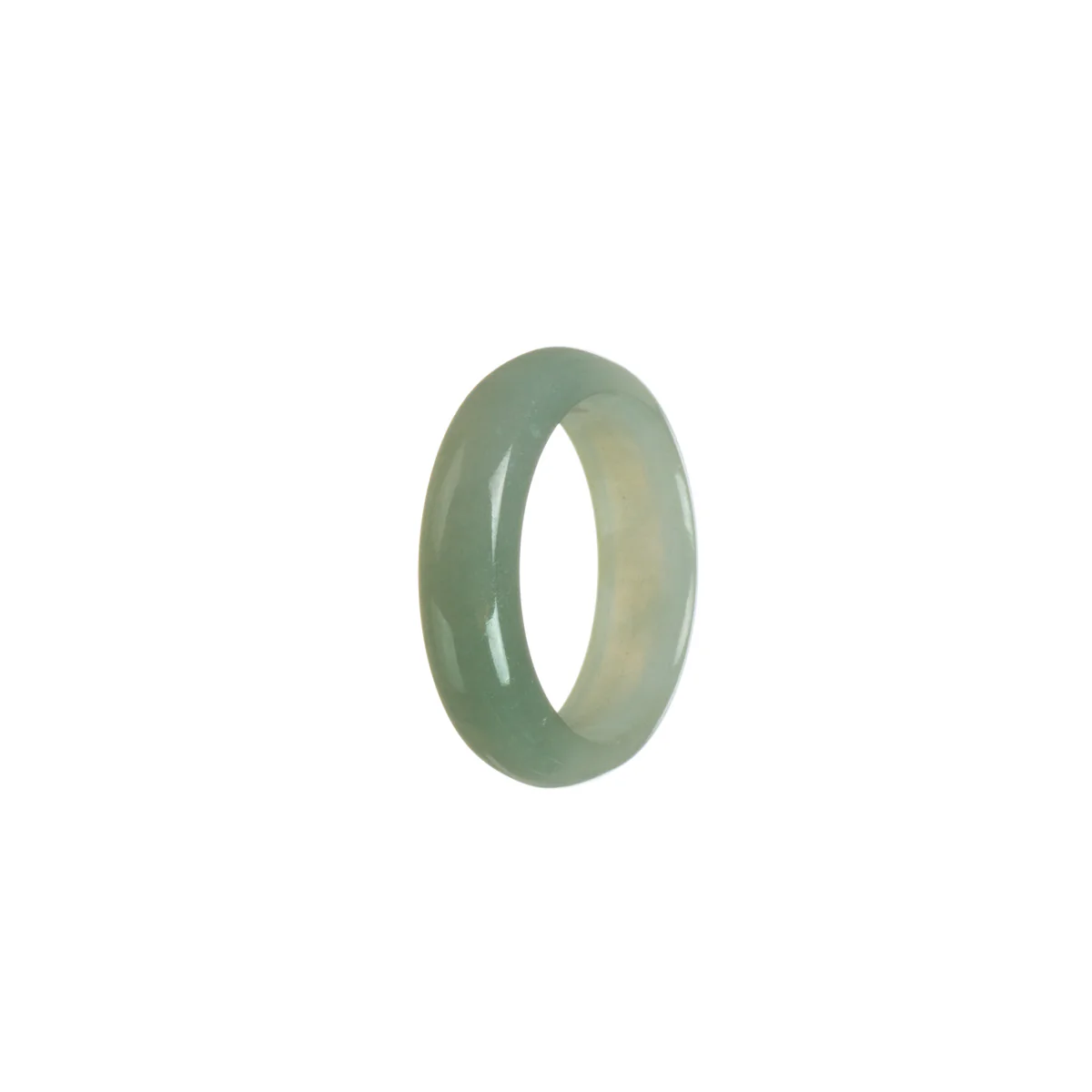 Authentic Greyish green Burmese Jade Band - Size S - Image 3