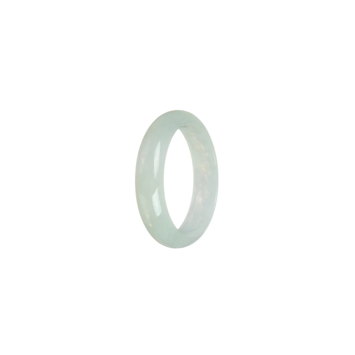 Authentic Icy White Burmese Jade Band - Size T - Image 3