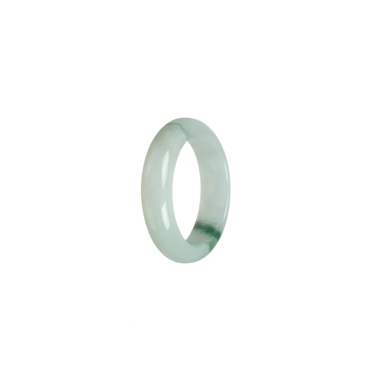 Real Green Hua Pattern Jade Ring - Size S 1/2 - Image 2