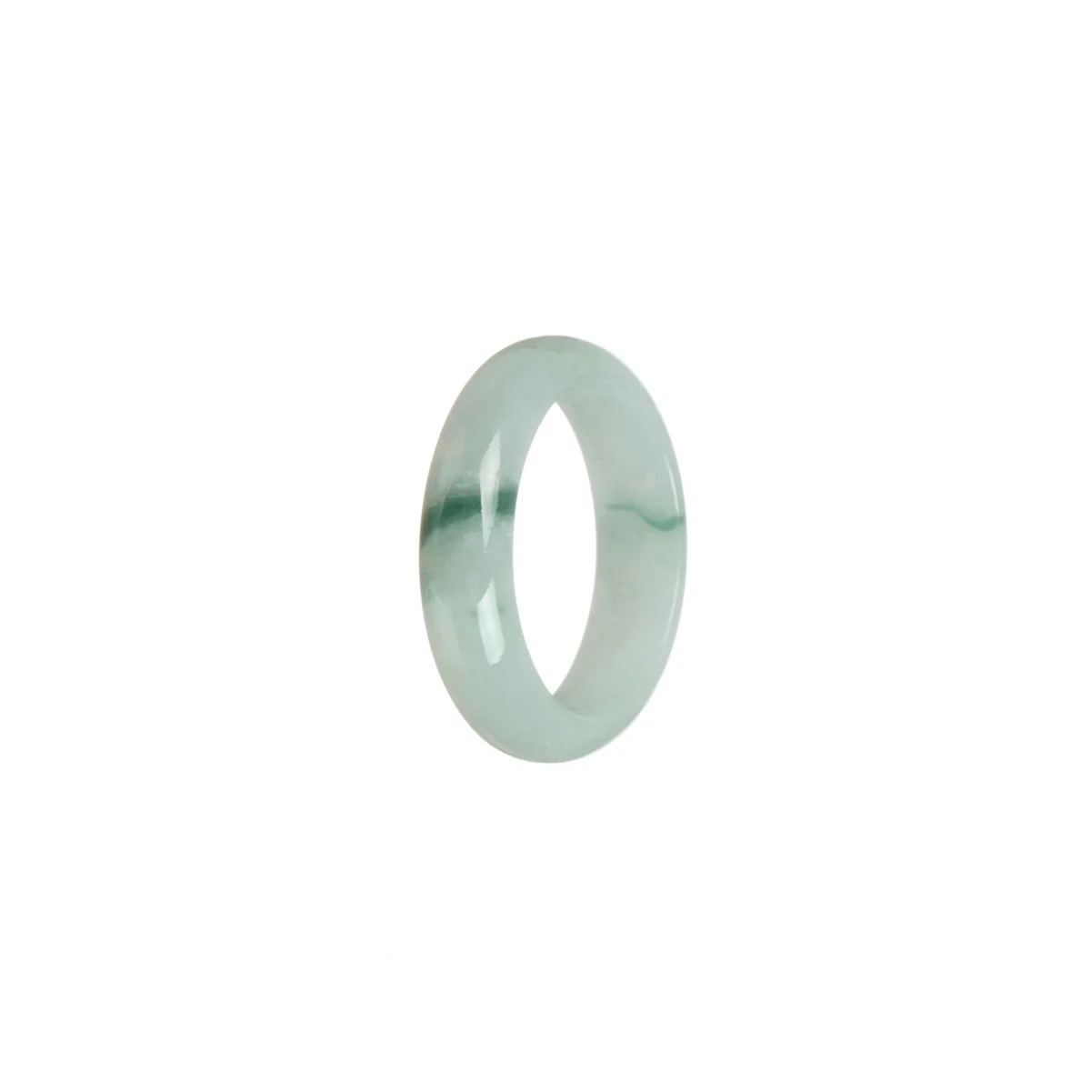 Real Green Hua Pattern Jade Ring - Size S 1/2 - Image 3