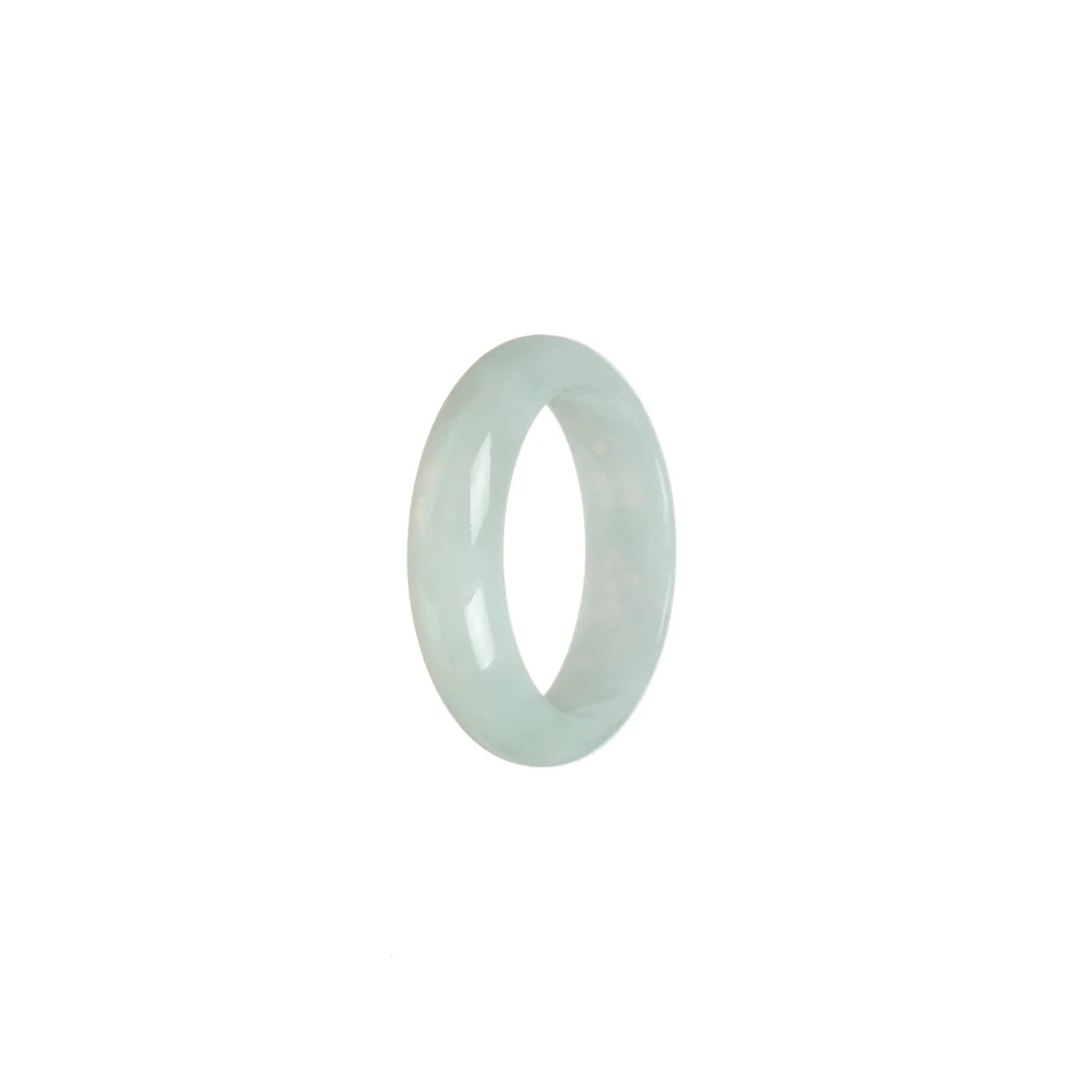 Certified White Jade Ring - Size S 1/2 - Image 2