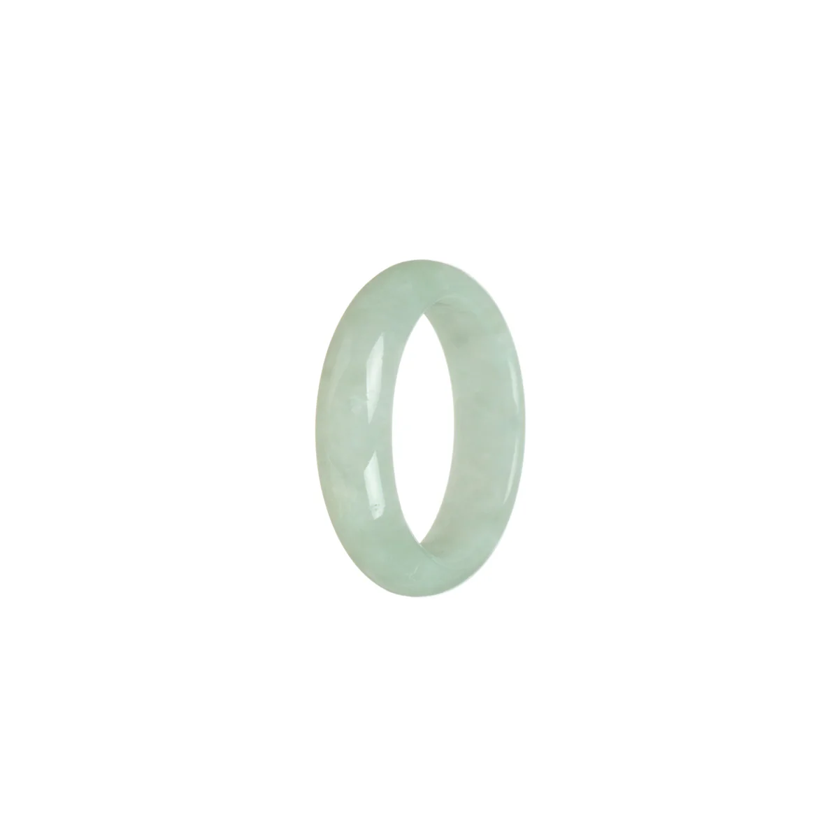 Real Pale Green Burmese Jade Band - Size T - Image 2