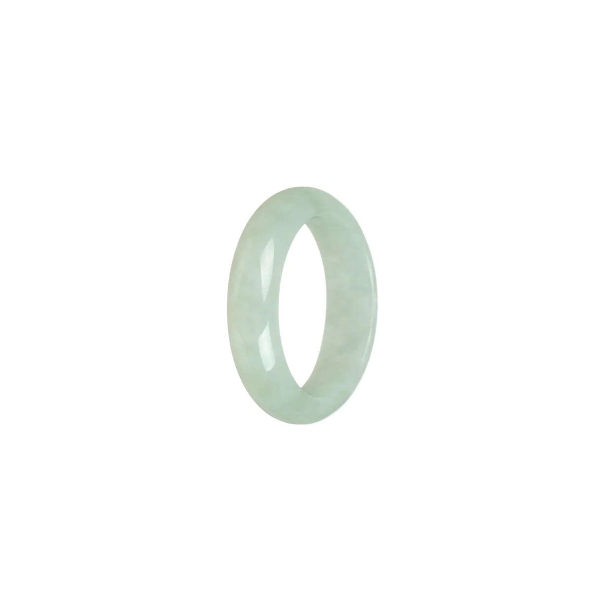 Real Pale Green Burmese Jade Band - Size T - Image 3