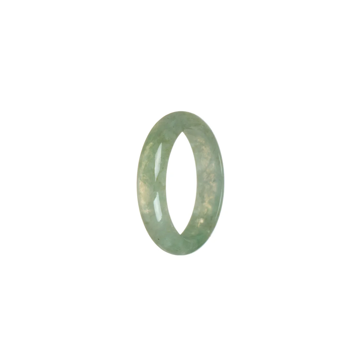 Authentic Icy Olive Green Jade Band - Size T 1/2 - Image 2
