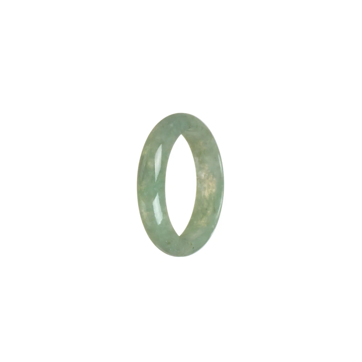 Authentic Icy Olive Green Jade Band - Size T 1/2 - Image 3