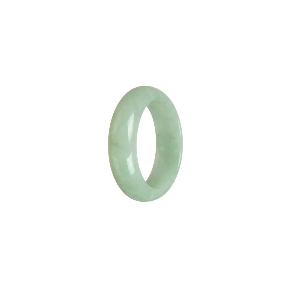 Authentic Light Green Burma Jade Ring - Size T - Image 2
