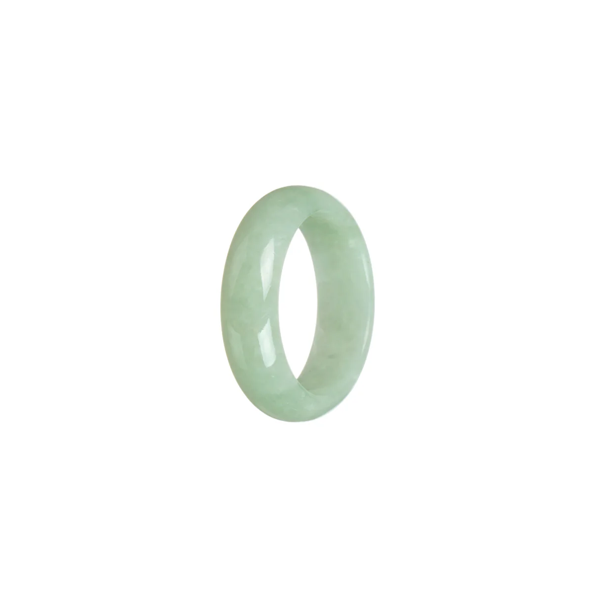 Authentic Light Green Burma Jade Ring - Size T - Image 3