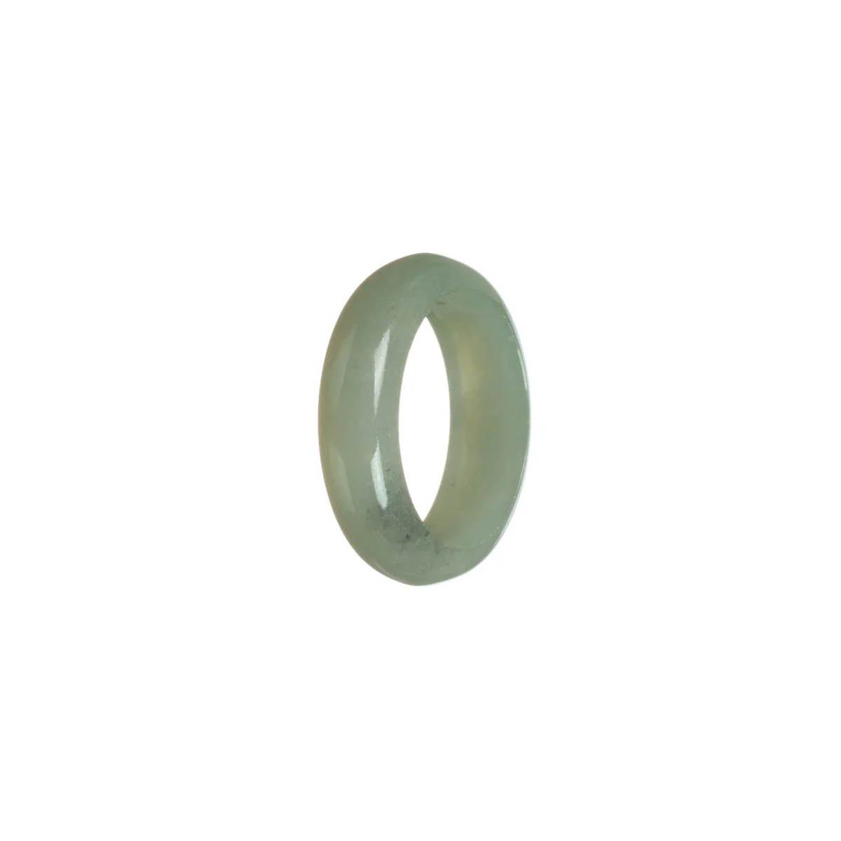 Real Greyish Green Jade Band - Size Q - Image 2