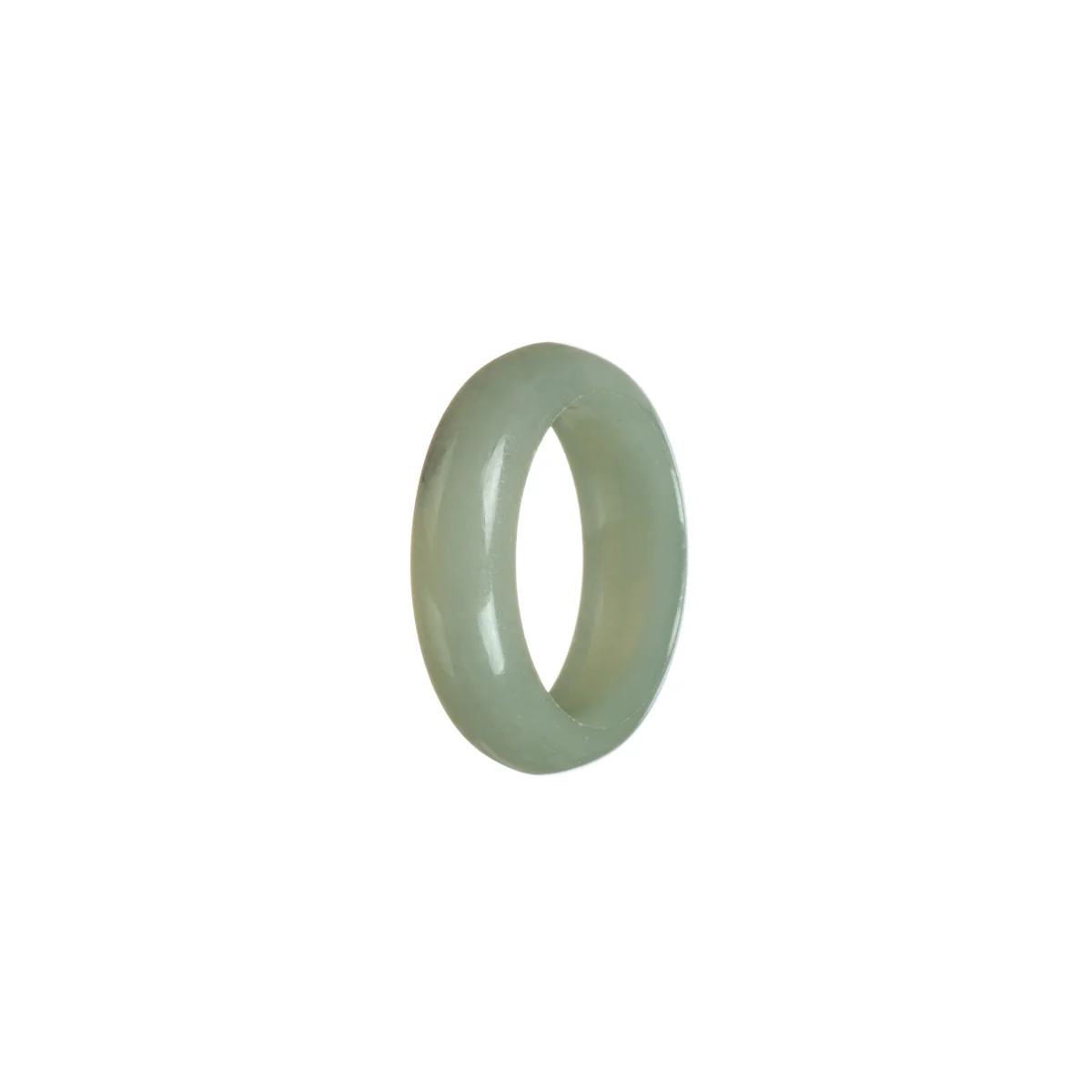 Real Greyish Green Jade Band - Size Q - Image 3