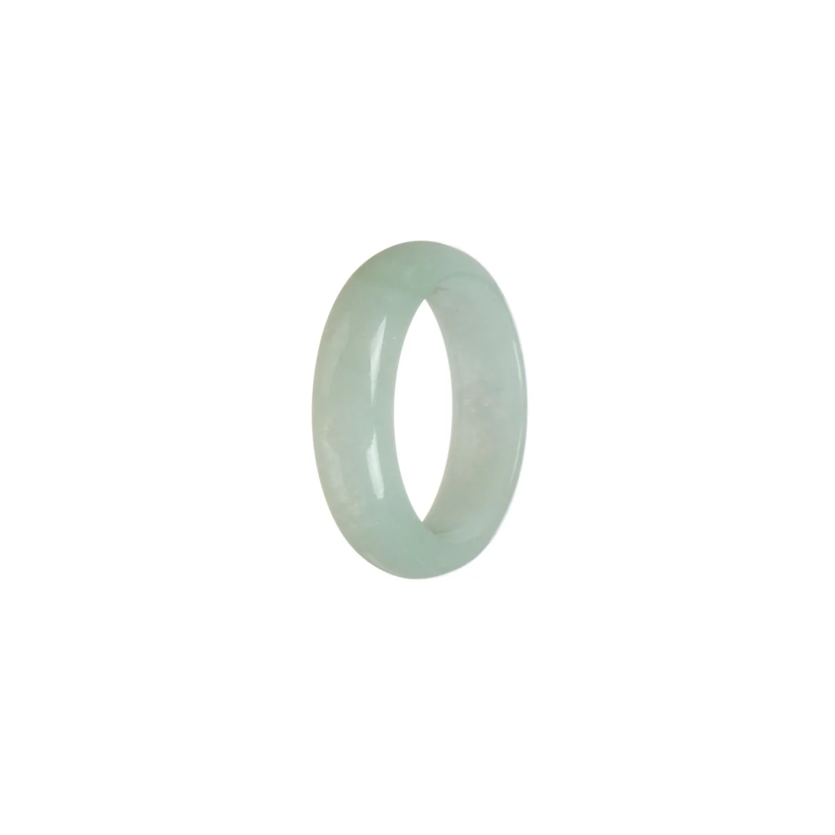 Real White Burma Jade Band - Size S 1/2