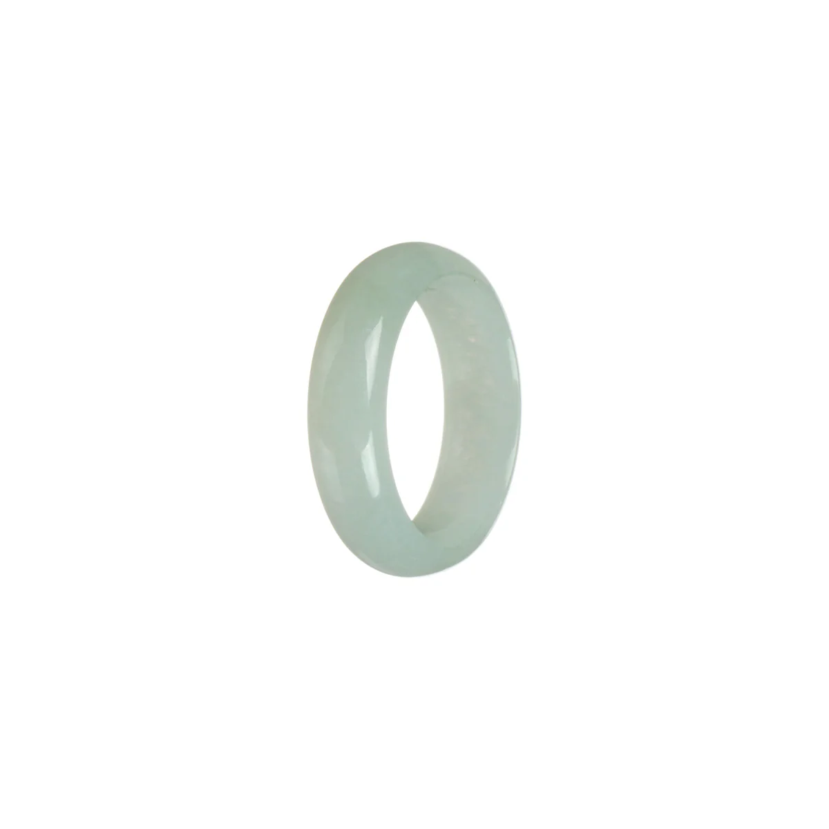 Real White Burma Jade Band - Size S 1/2 - Image 2