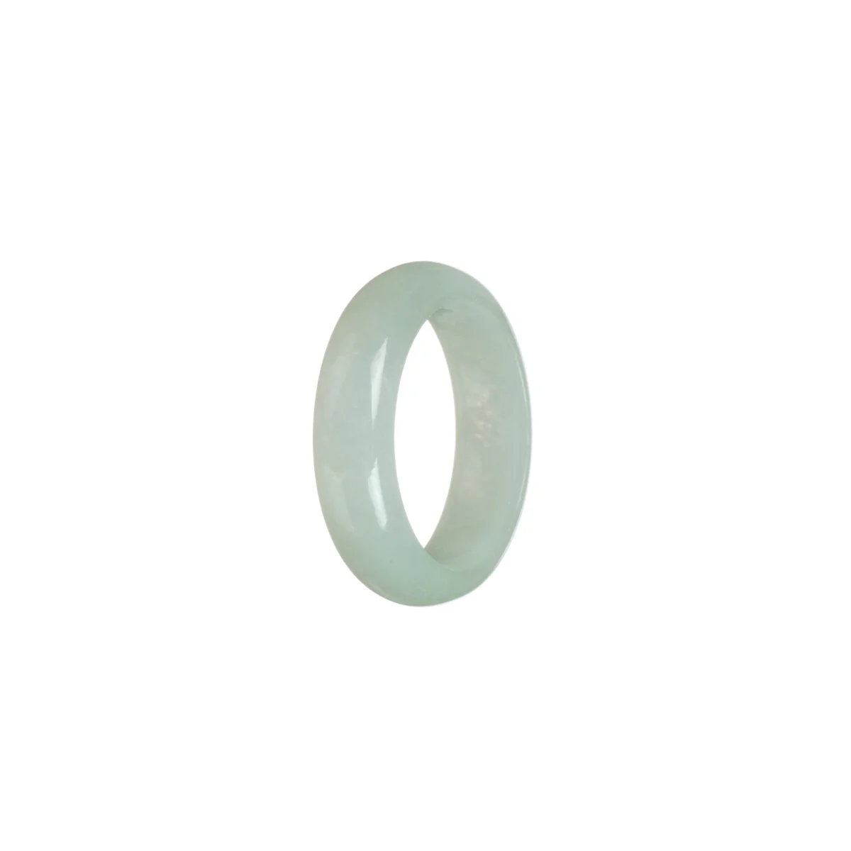 Real White Burma Jade Band - Size S 1/2 - Image 3