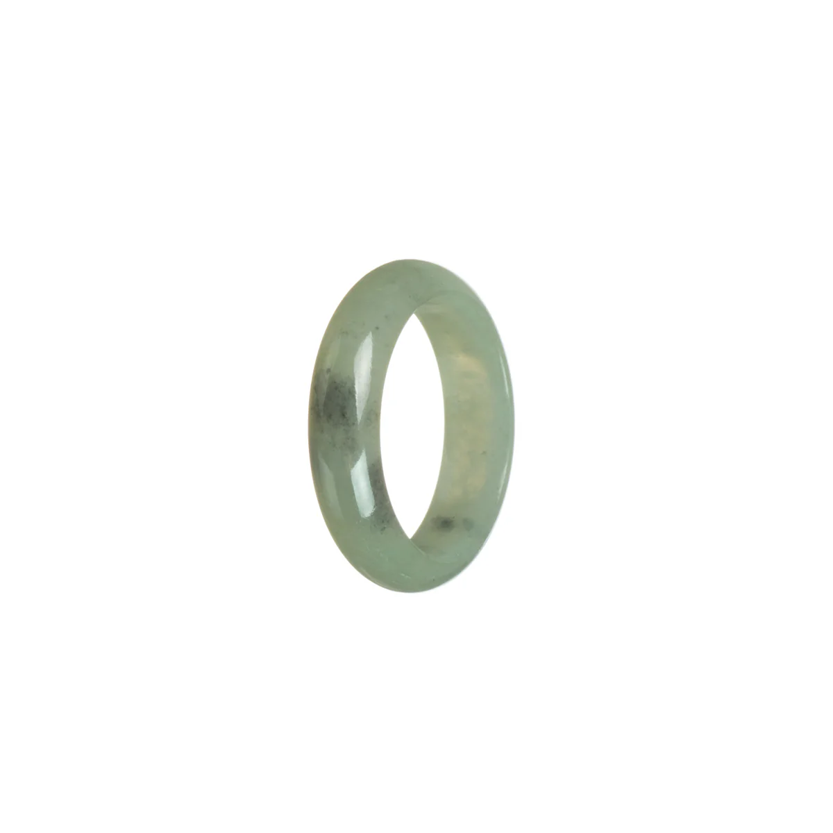 Authentic Greyish Green Jadeite Jade Band - Size T - Image 2