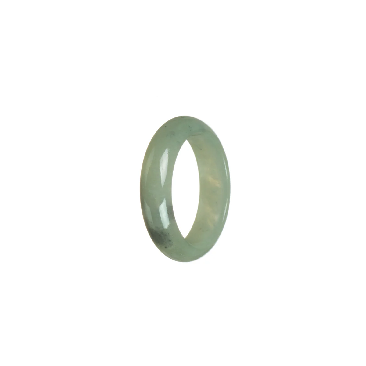 Authentic Greyish Green Jadeite Jade Band - Size T - Image 3