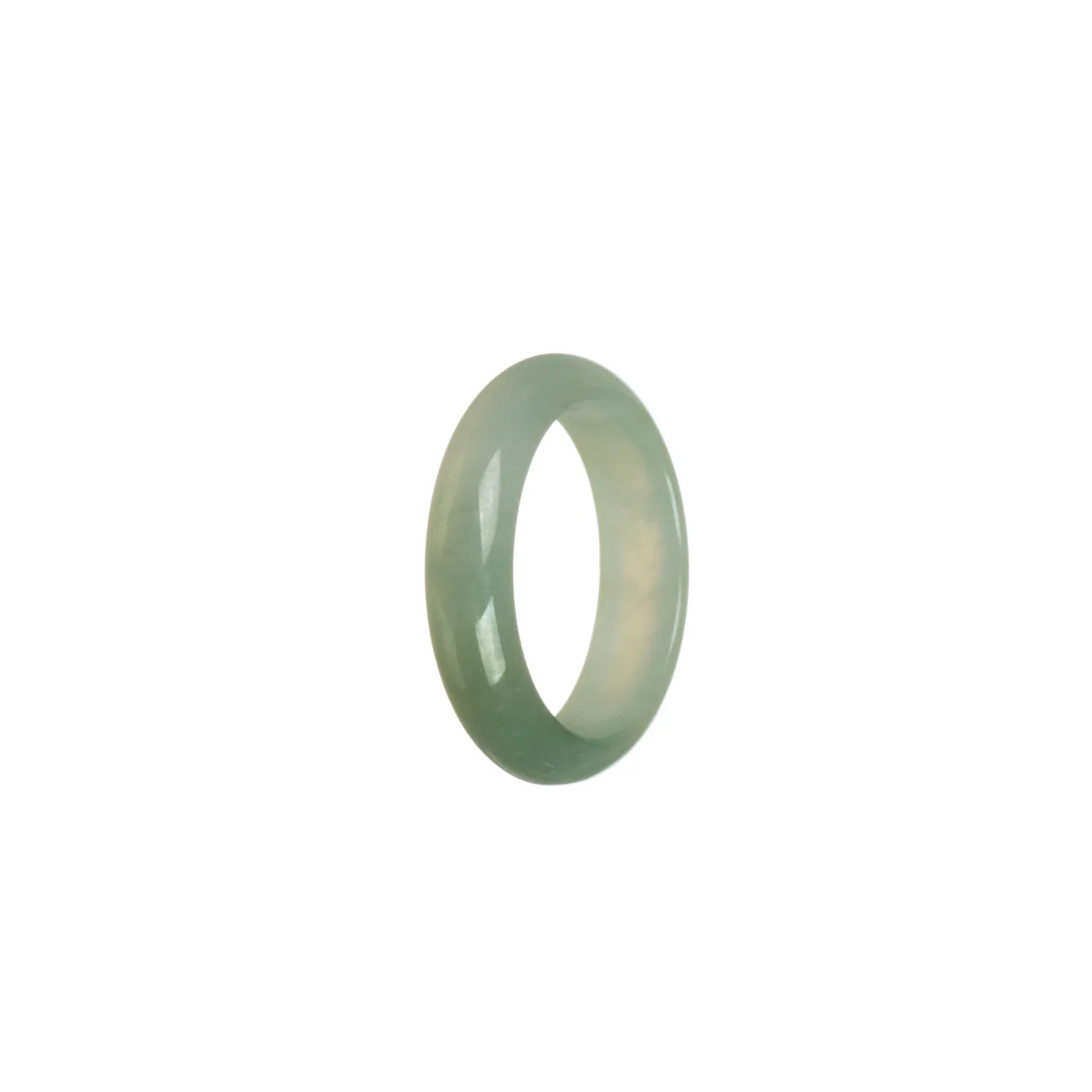 Certified White with grey Jadeite Jade Band - Size T - Image 2