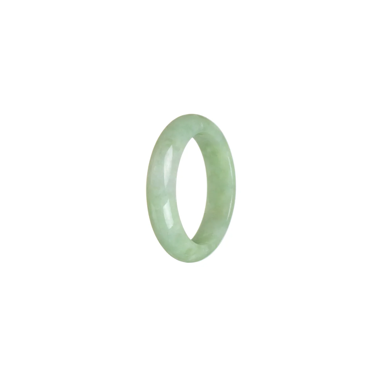 Genuine Light green Burmese Jade Ring - Size S 1/2 - Image 2
