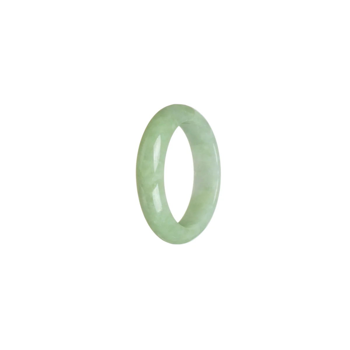 Genuine Light green Burmese Jade Ring - Size S 1/2 - Image 3