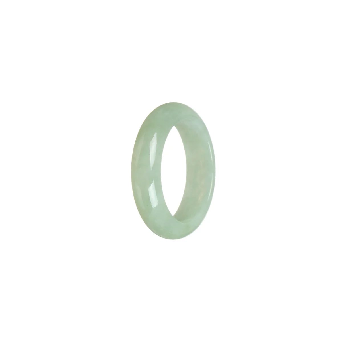 Real Pale green Jadeite Jade Band - Size S 1/2 - Image 3