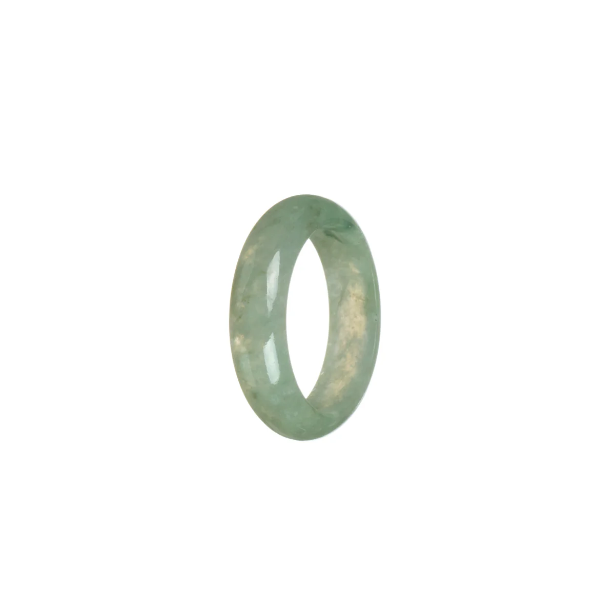 Real Icy greyish green Jadeite Jade Ring  - Size T