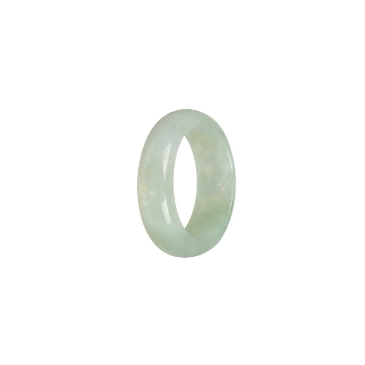 Certified Pale Green with Light Green Burmese Jade Band - Size S - Image 3