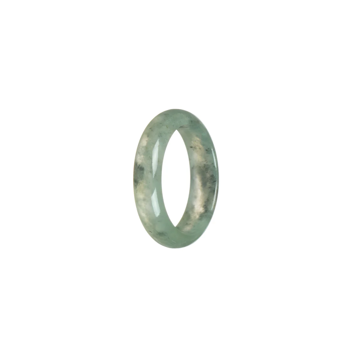 Real Icy Olive Green Burma Jade Band - Size T - Image 3