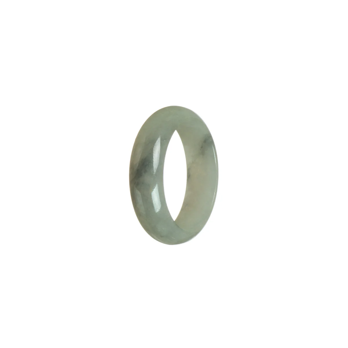 Certified Light Grey Jade Ring - Size U - Image 3