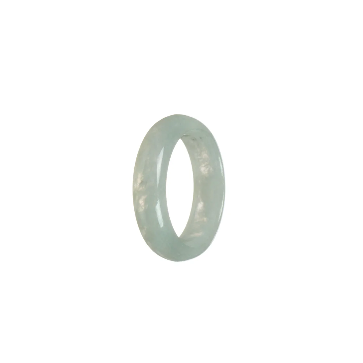 Real White Burmese Jade Ring - Size S - Image 3