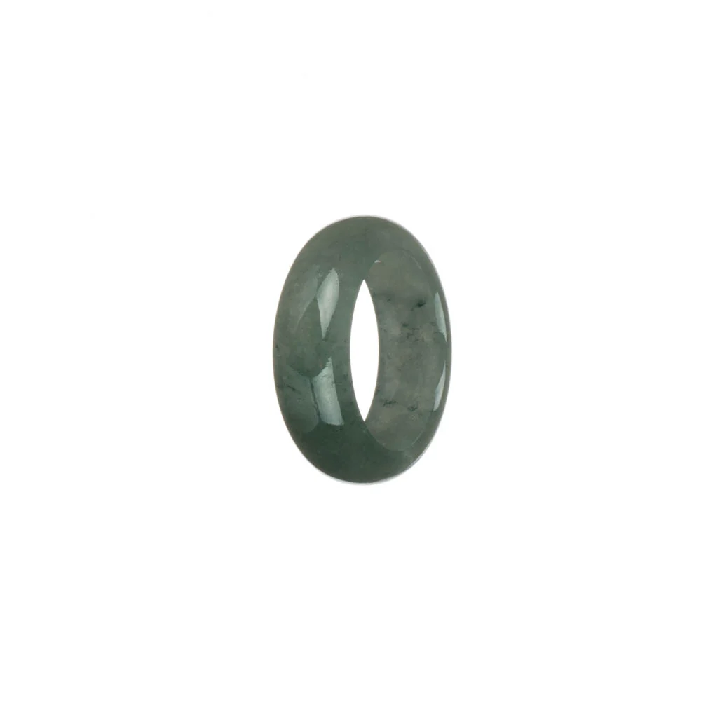 Authentic Green and Pale Green Burma Jade Band - US 7 - Image 3