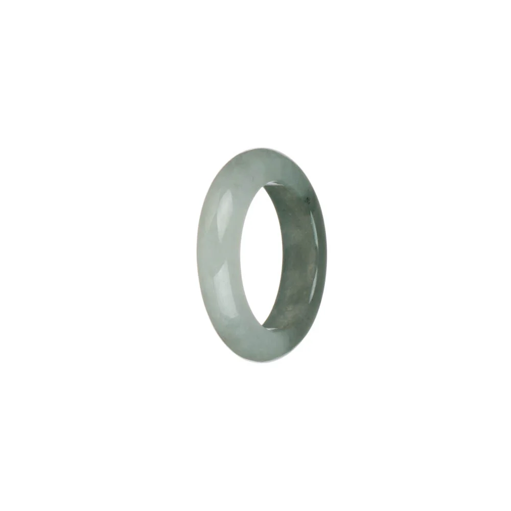 Certified Green and White Jade Ring - US 9.5 - Image 2