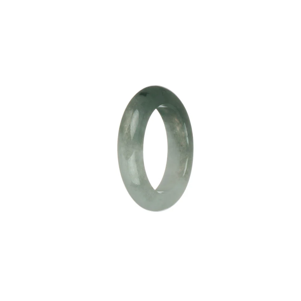 Certified Green and White Jade Ring - US 9.5 - Image 3