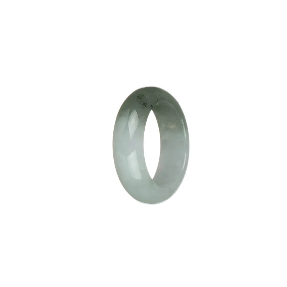 Real Green and White Burmese Jade Band - US 9.5 - Image 3