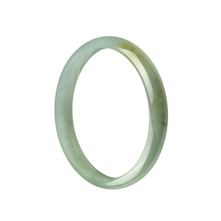 Genuine Natural Green Jadeite Jade Bracelet - 54mm Half Moon