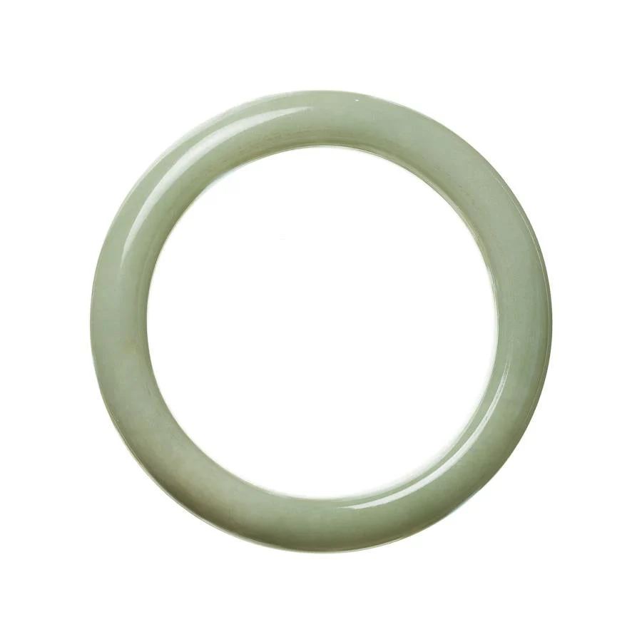 Authentic Grade A Green Jadeite Bracelet - 54mm Semi Round - Image 3