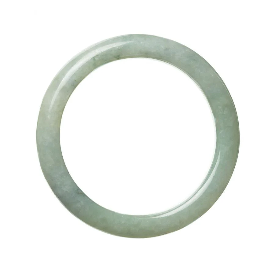 Real Type A Green Jadeite Jade Bracelet - 62mm Semi Round - Image 3