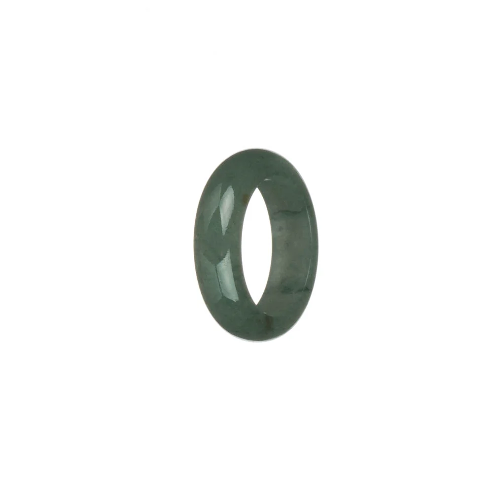 Certified Green Burma Jade Ring - US 8 - Image 3