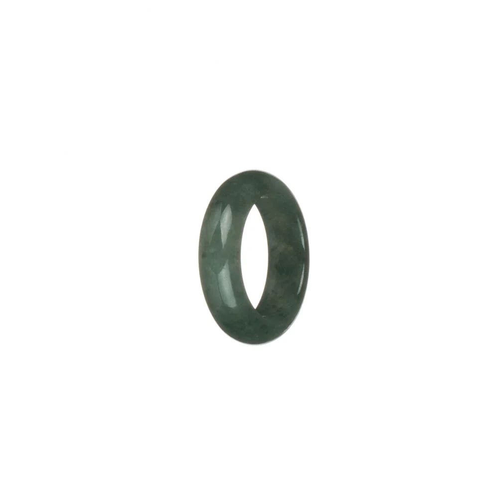 Genuine Green Burma Jade Ring - US 5.75 - Image 2