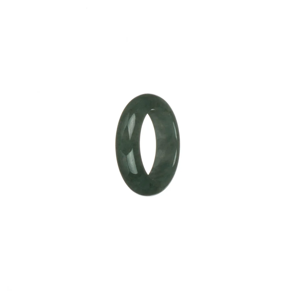 Genuine Green Burma Jade Ring - US 5.75 - Image 3