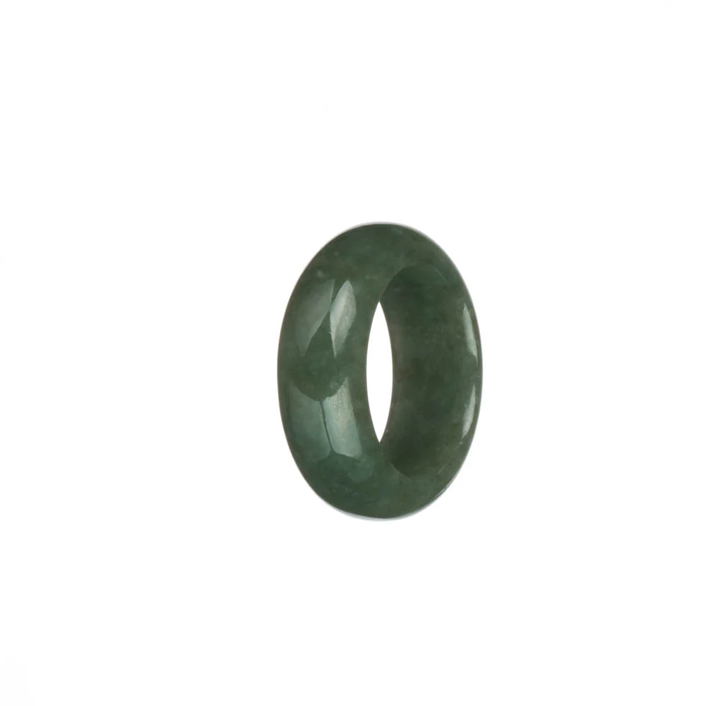 Real Green Burmese Jade Ring - US 9.25 - Image 2