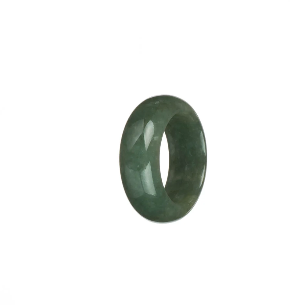 Real Green Burmese Jade Ring - US 9.25 - Image 3
