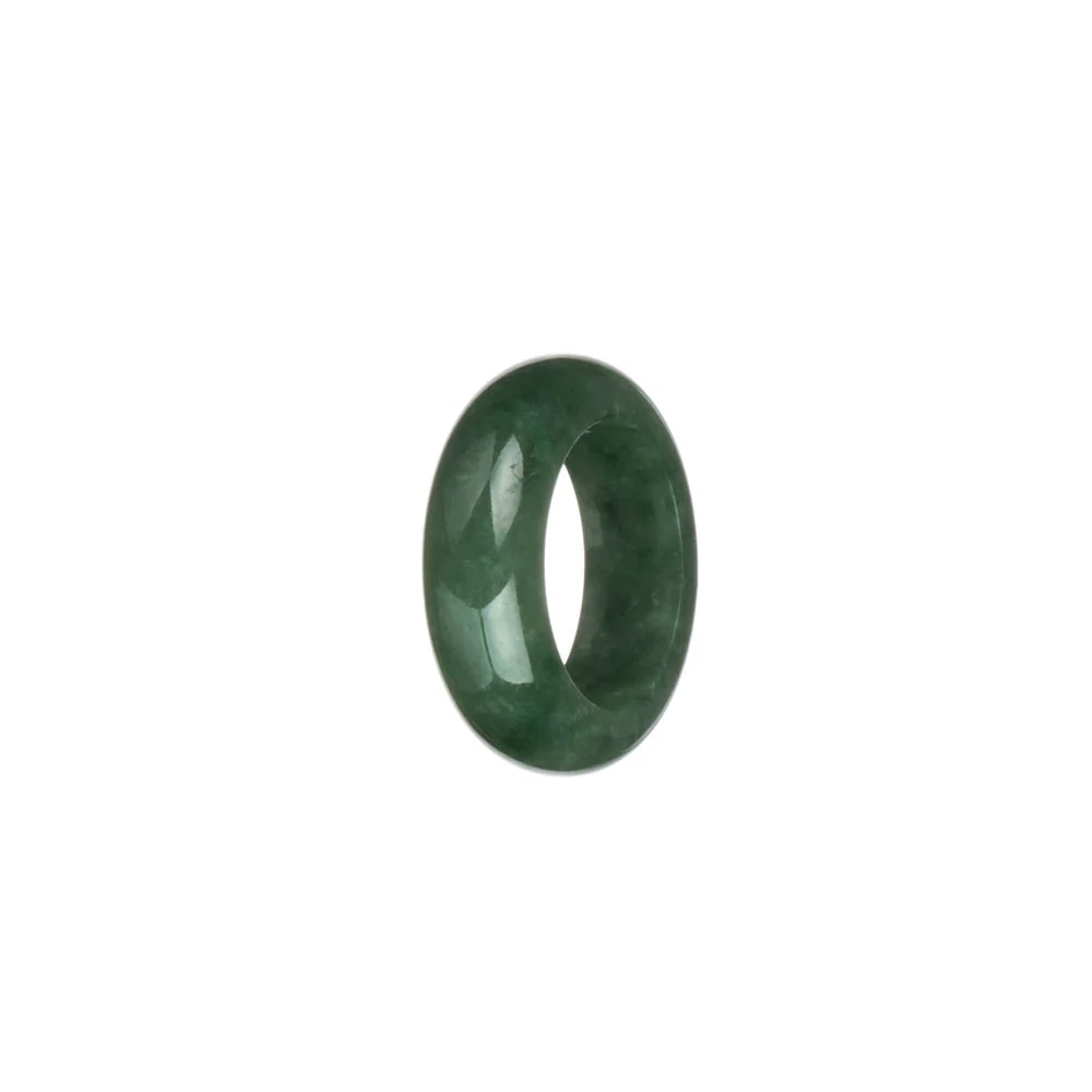 Real Green Burma Jade Ring - US 6.75 - Image 2