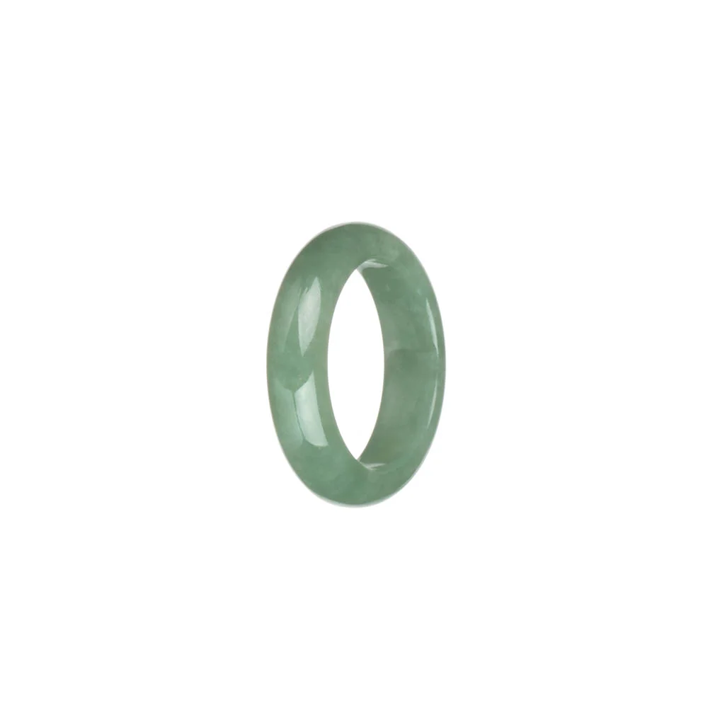 Genuine Green Burmese Jade Ring - US 9.5 - Image 3