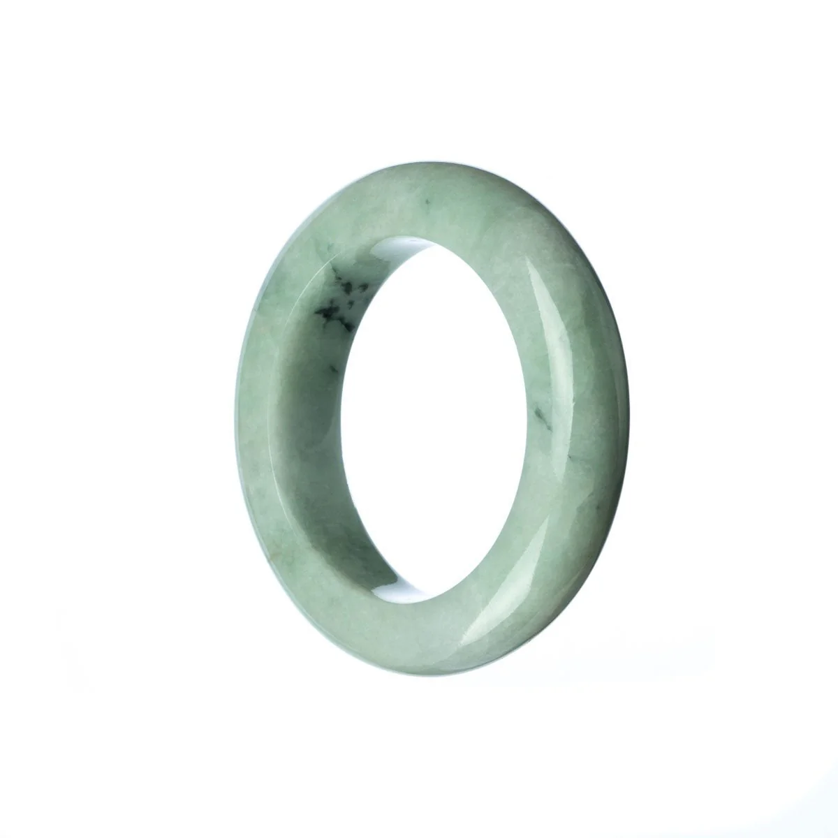Authentic Grade A Green Jade Bracelet - Child Semi Round - Image 2