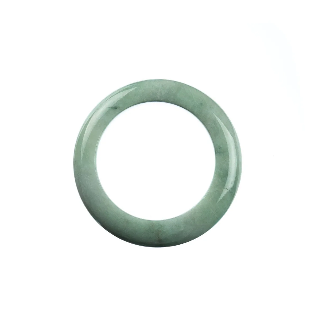 Authentic Grade A Green Jade Bracelet - Child Semi Round - Image 3