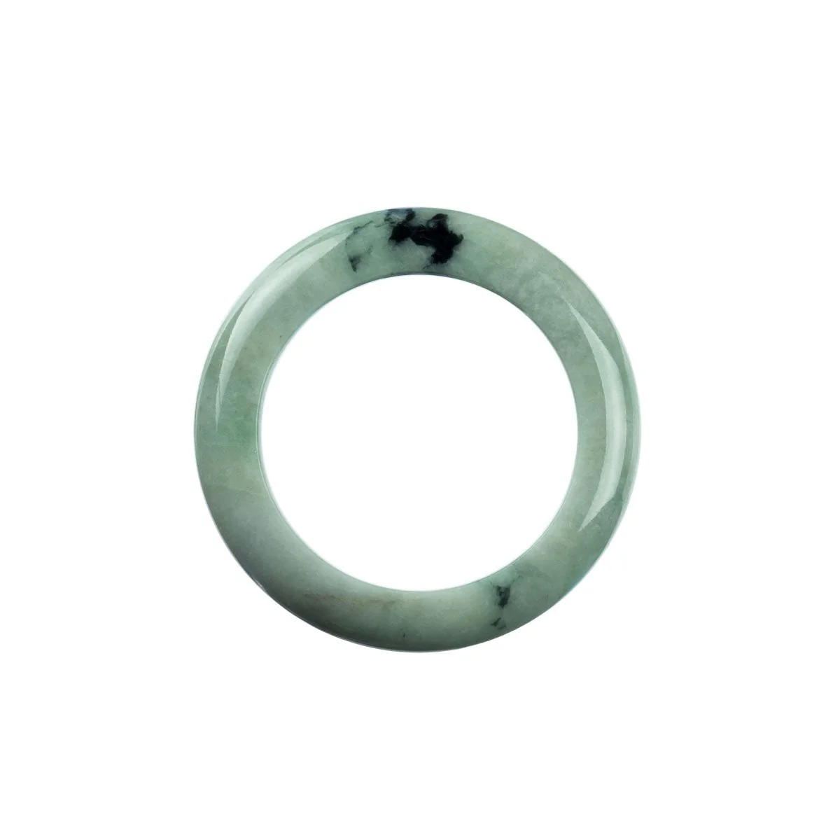 Authentic Grade A Green Jade Bracelet - Child Semi Round - Image 4