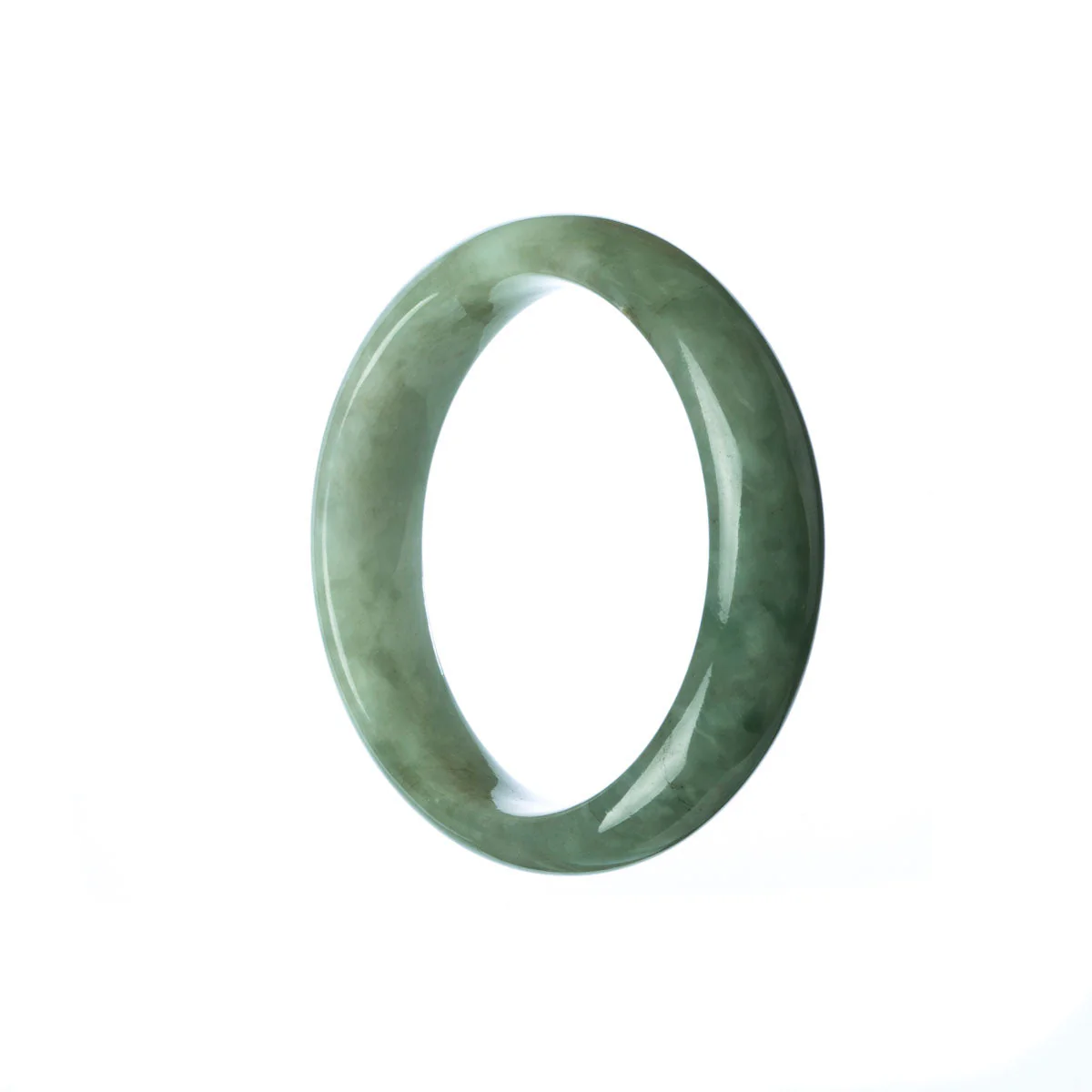 Genuine Grade A Green Jadeite Bracelet - Child Half Moon